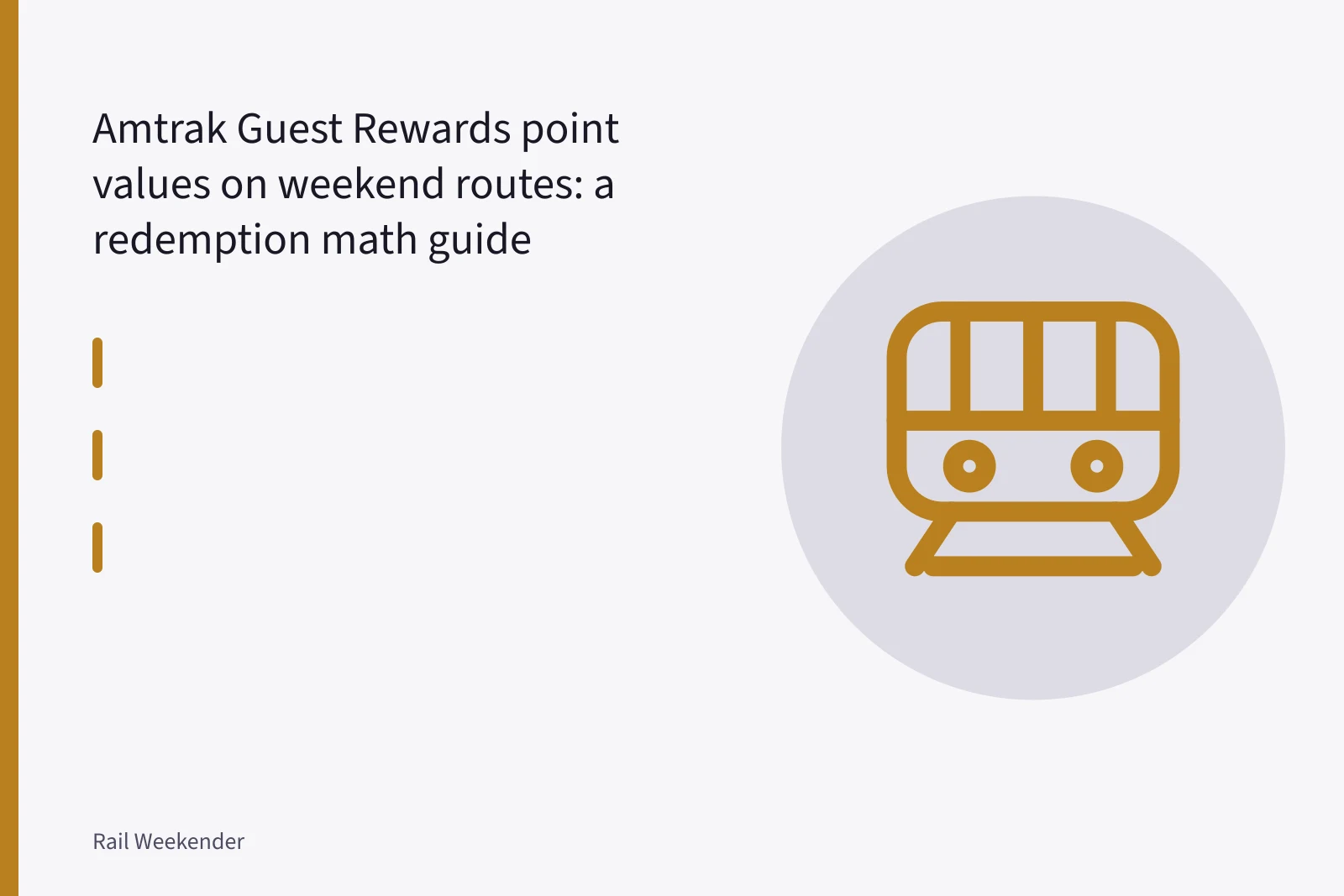 Amtrak train at a station platform with doors open for boarding. Amtrak Guest Rewards point values on weekend routes: a redemption math guide