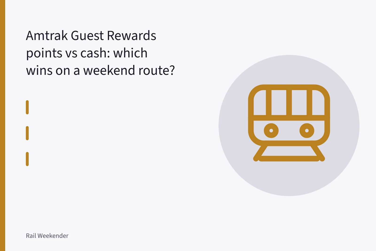 Amtrak Pacific Surfliner train waiting at a station platform. Amtrak Guest Rewards points vs cash: which wins on a weekend route?