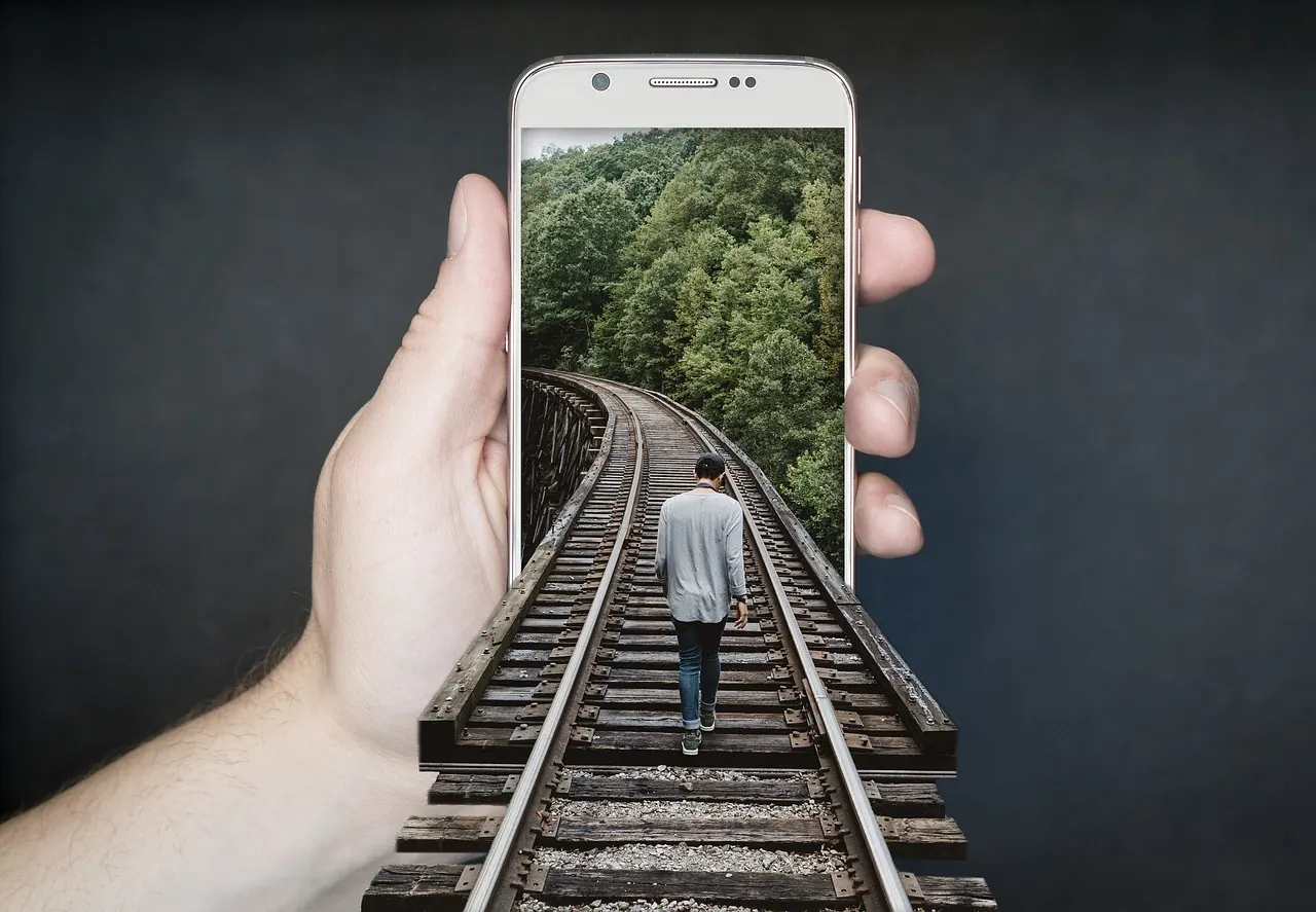 train track, railroad, smartphone, railway track, mobile phone, cellphone, smartphone, smartphone, smartphone, smartphone, smartphone, mobile phone, mobile phone, mobile phone, mob