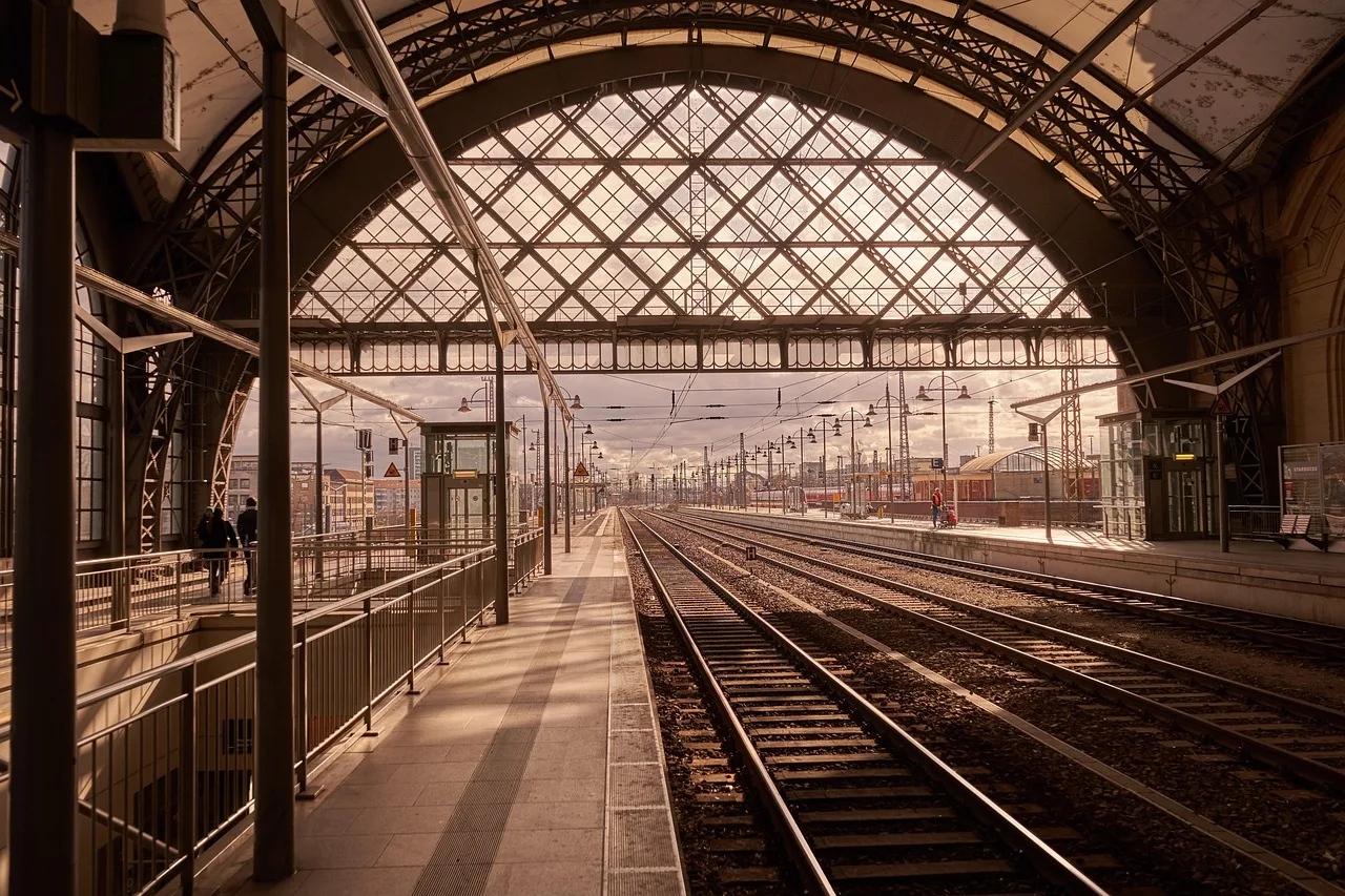 dresden, station, travel, train, german, transport, city, traffic, public, urban, europe, european, platform, saxony, transportation, old, brown train. How Local Businesses Support Car-Free Rail Destinations