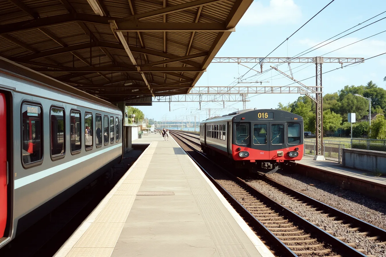 Regional commuter train stopped at a small suburban platform with covered shelter. Which suburban stops on a regional line actually repay the detour?