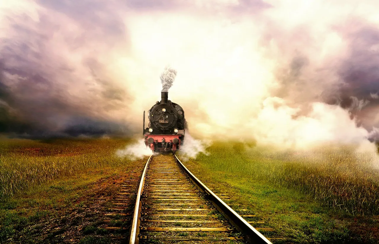 train, landscape, fog, rails, railway line, mystical, nature, scenic, composing, train, train, train, train, train
