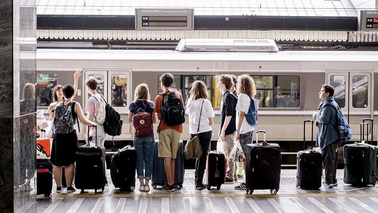 station, crowd, travel, luggage, luggage, luggage, luggage, luggage, luggage. Hotels near train stations: five weekend checks
